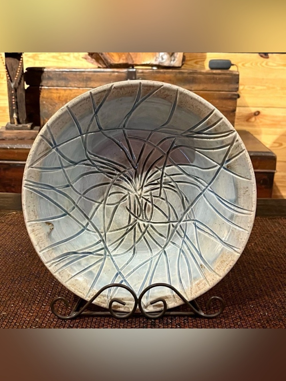 Hand Thrown  Hand Made Studio Art Pottery Bowl Hand Painted Artist Signed OOAK